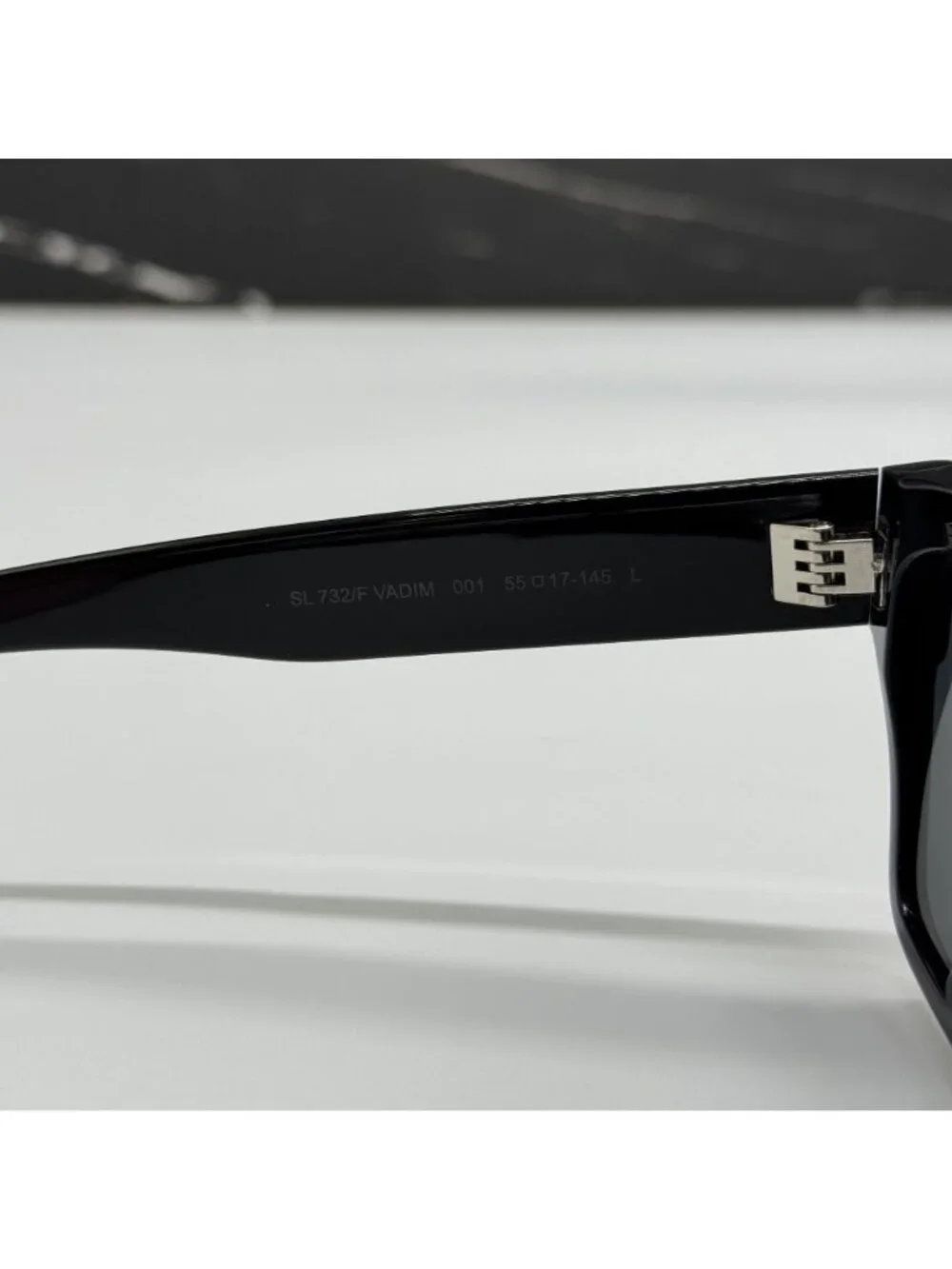 NWT Saint Laurent SL732/F Vadim 001 Black Square Unisex Sunglasses